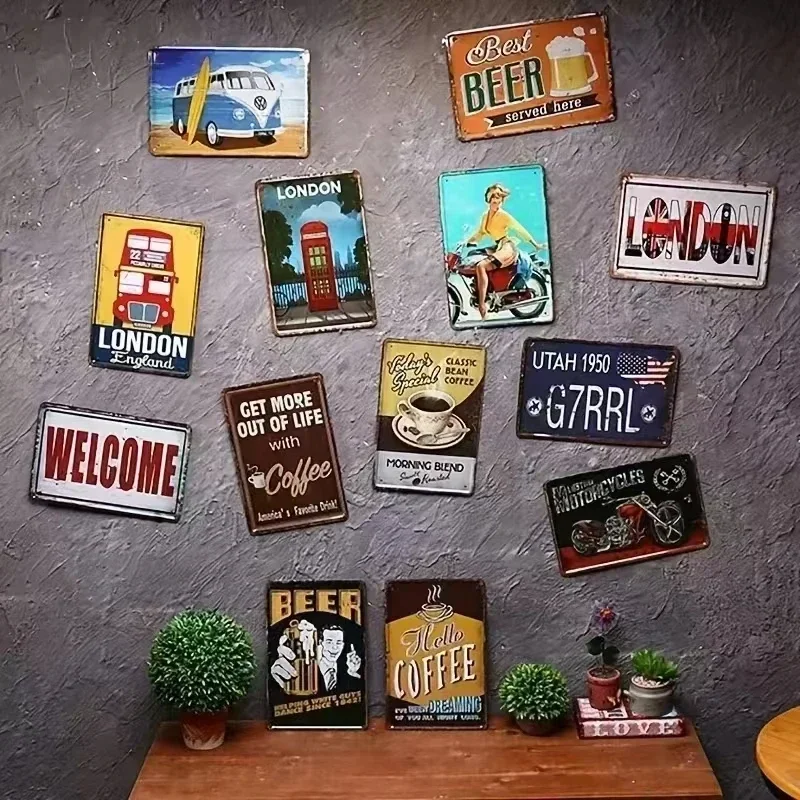 20x30 cm, affiche métallique v - Vintage Collectible Posters avis et prix