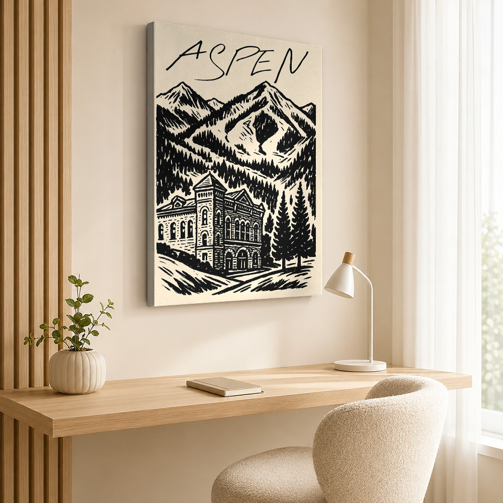 Aspen Vintage Ski Canvas Print - Vintage Collectible Posters avis et prix