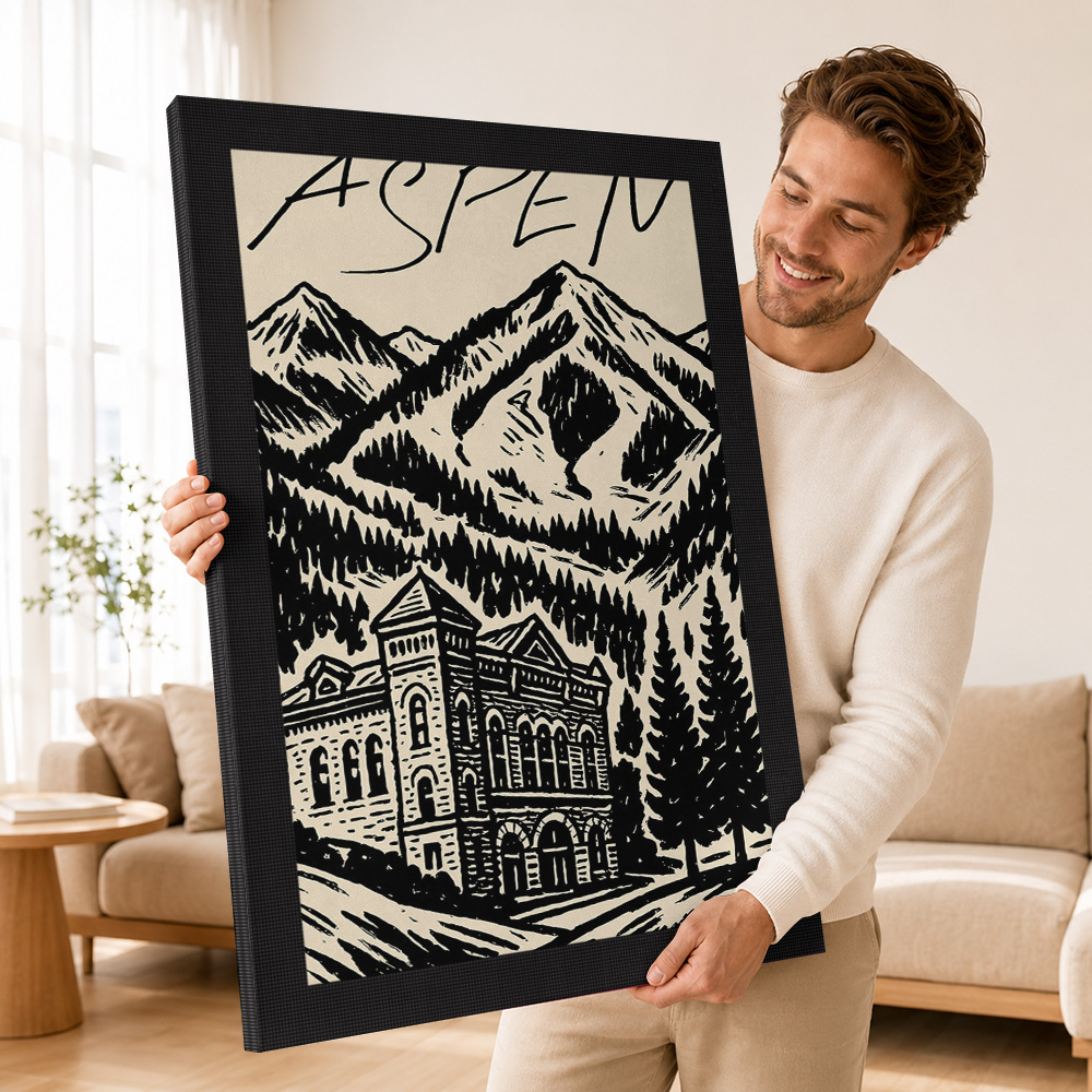 Aspen Vintage Ski Canvas Print - Vintage Collectible Posters avis et prix